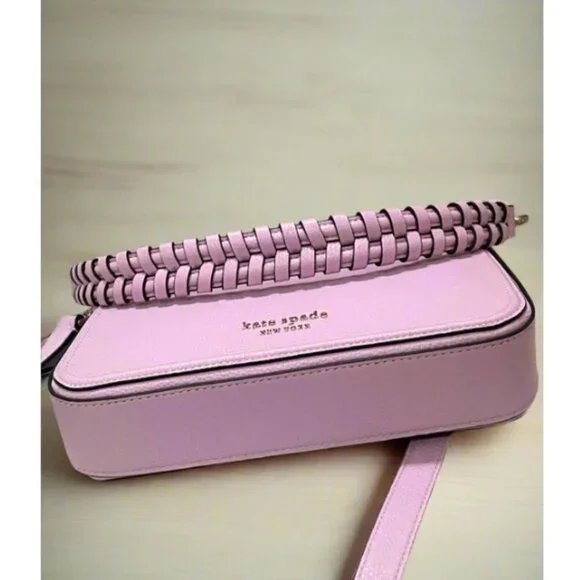 Kate Spade Hudson Shoulder Bag Lavender Medium Leather Crossbody Convertible - Picture 10 of 13